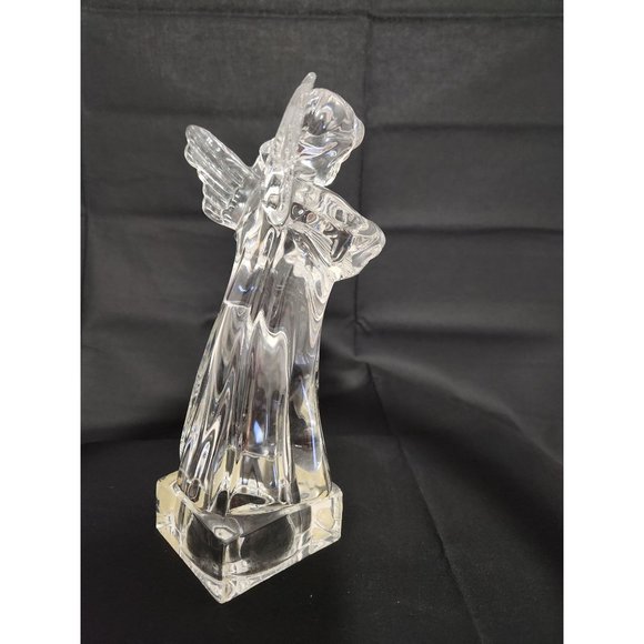 Mikasa Crystal Clear Glass Angelic Mandolin Figurine - Picture 4 of 8